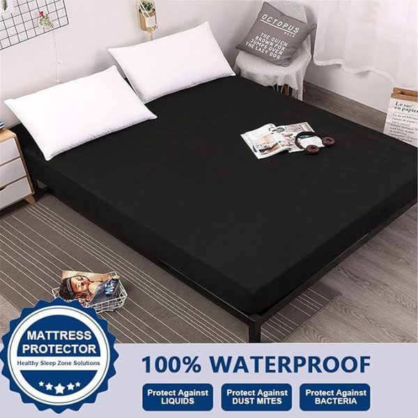 Mattress Cover For Bed water proof black colour